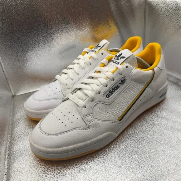 Size 11 Adidas Continental 80 Low White Mens Lace-Up Athletic Shoes G28995